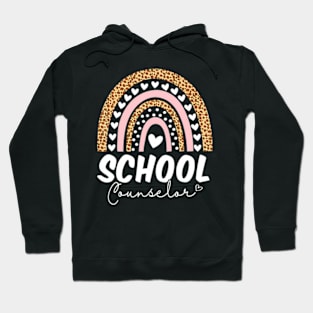 School Counselor  Leopard Back To School Hoodie